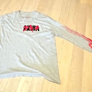 Akira MOVIE Gray Long Sleeve Shirt with Red Graphic